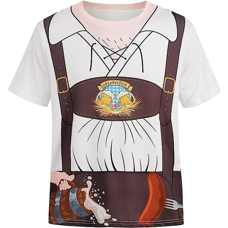 Oktoberfest Bavaria T-särk Anime Graafiline T-särk Mehed Naised Täiskasvanute Riided 3D-Printimine Tops Tees Lühikesed Varrukad Streetwear Tshirt