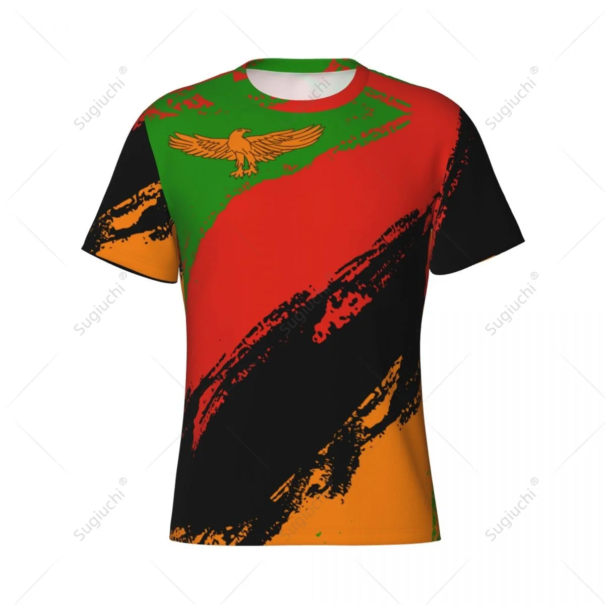 Custom Nimi Nunber Sambia Lipu Värvi Meeste Pingeline Spordi T-särk Naiste Tees jersey Soccer Jalgpalli Fännid