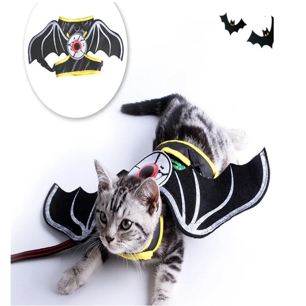 Tundsin, Riie Kass Kostüümid Huvitav Halloween Stiilis Õhutamine Kass Veojõukontroll Trossi Must Kaelakee Kassid