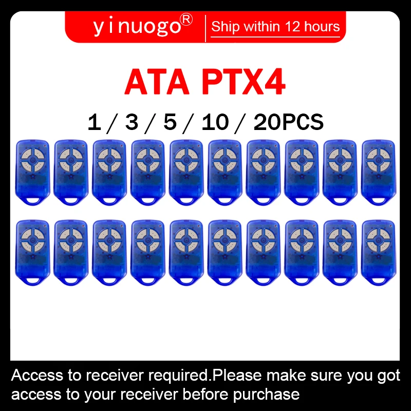 UUS ATA Securacode PTX4 puldiga Garaaž ukseavaja 433.92 MHz ATA PTX4 Garaaž puldiga Värav Juhtmevaba Saatja
