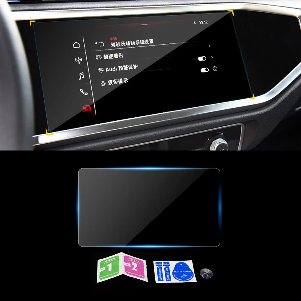 Audi Q3 F3 2018-2023 Auto Navigation Film Armatuurlaua Monitori Screen Protector Glass Film Katab Kleebise Sisustuselemendid