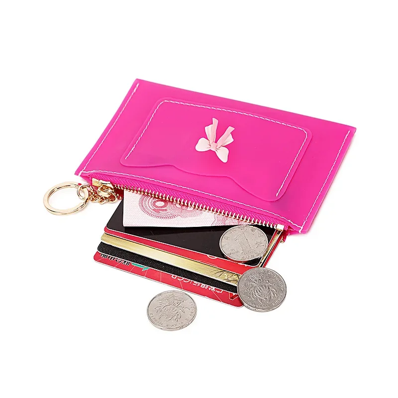 Ins Jelly Rahakott Bowknot Mündi Rahakott Lühike Naiste Väike Rahakott Üliõhukesed Võtmehoidja Armas Mini Mündi Muuda Kaardi Kott Tüdrukud