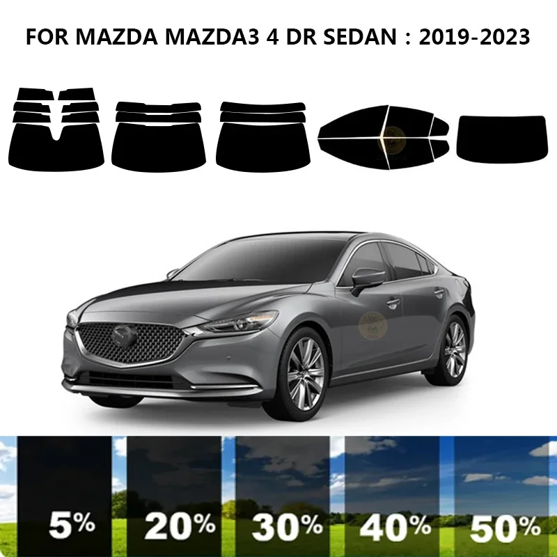 Precut nanoceramics auto UV Aknas Tint Kit Auto Akna Film MAZDA MAZDA3 4 DR SEDAN 2019-2023