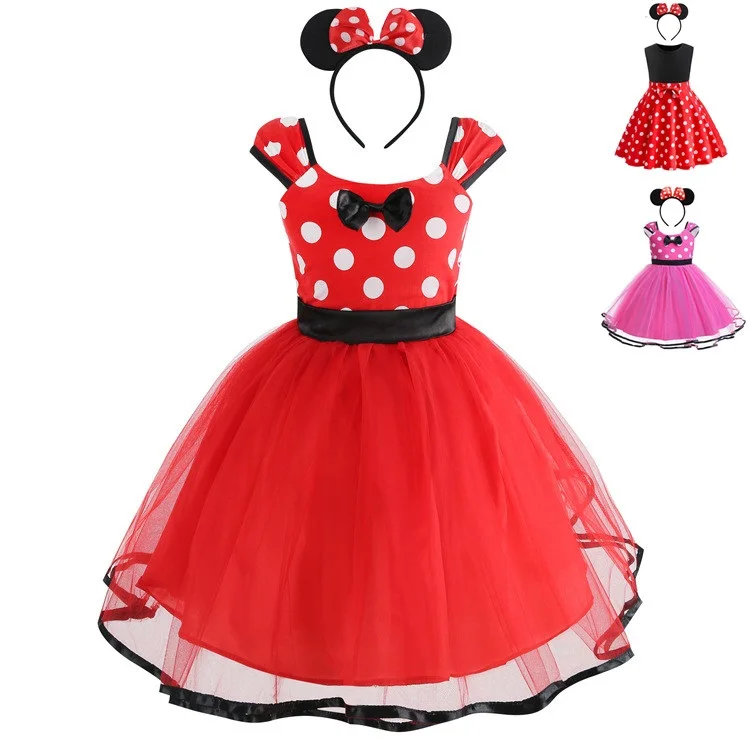 Jõulud Tüdrukud Minnie Mickey Mouse Cos Kleit Lapsed, Peace Kostüüm Väikelapse Laste Partei Sünnipäeva Ballett Printsess Suvine Kleit