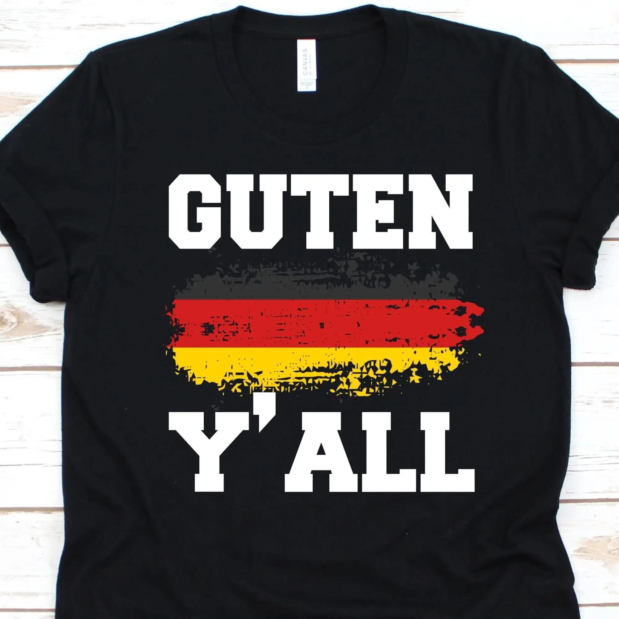 Keel guten Tag Y ' all T-Särk Saksamaa saksa Tervitus Lipu Disain Sakslaste Uhkus Hea Päev Tere