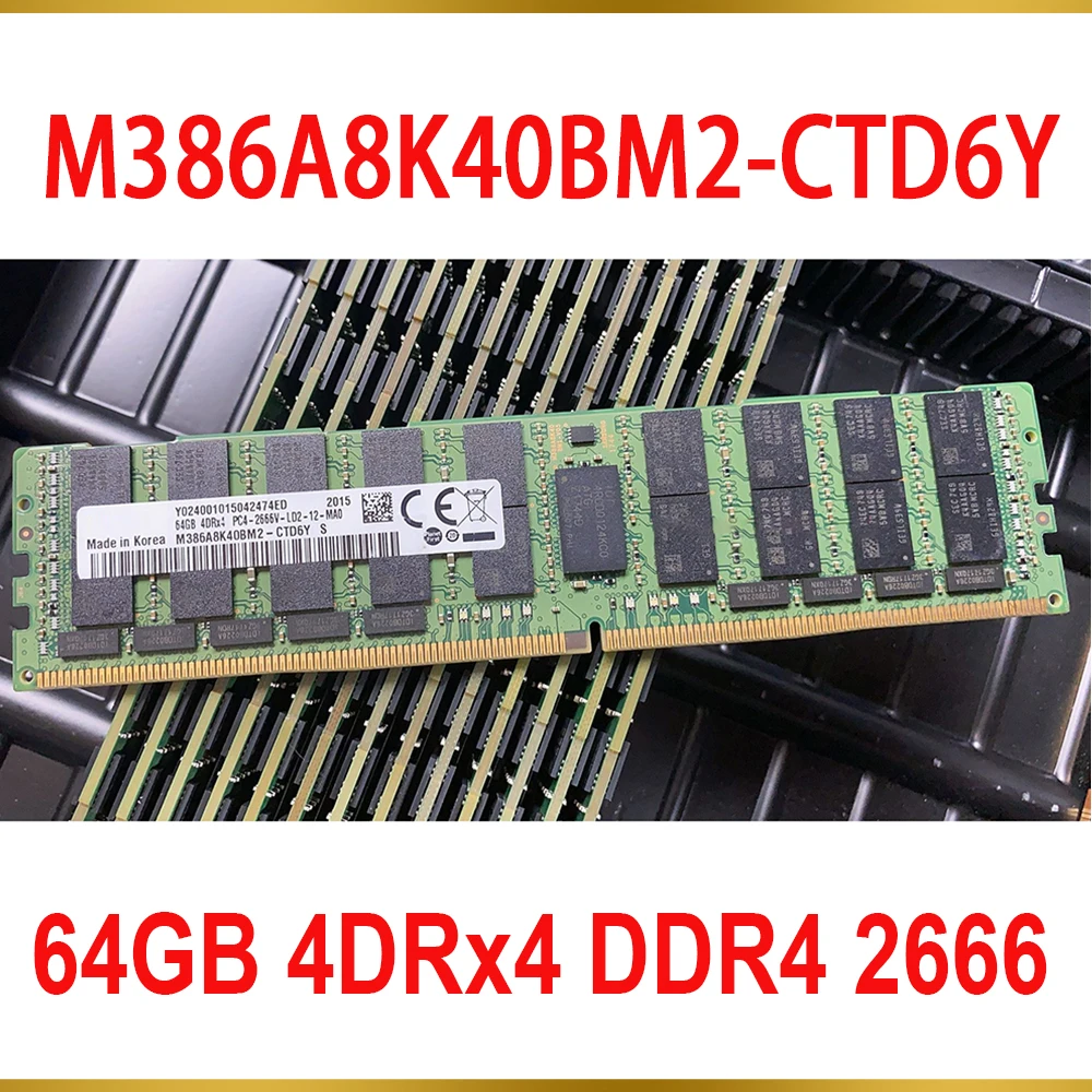 1tk Samsung RAM 64G 64GB 4DRx4 DDR4 2666 PC4-2666V ECC LRDIMM Server Memory M386A8K40BM2-CTD6Y 