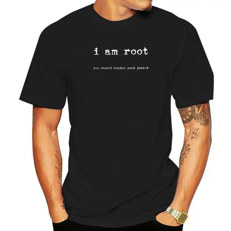 Ma Olen Root T-Särgid, Meeste Puuvillased Uudsus Tshirts Ubuntu Käsurealt Linux Unix-I Häkkimise Tees Fitness Riided Graafiline