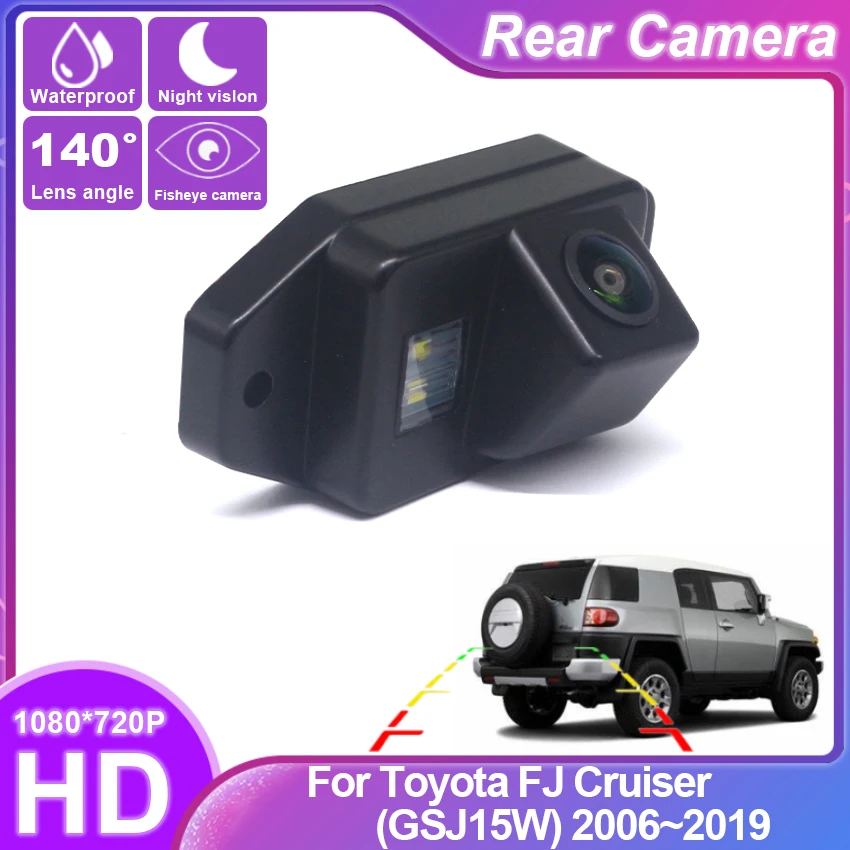 CCD HD Fisheye tagurdamiskaamera Toyota FJ Cruiser (GSJ15W) 2006-2019 Auto Backup Reverse Parkimine Jälgida Öise Nägemise