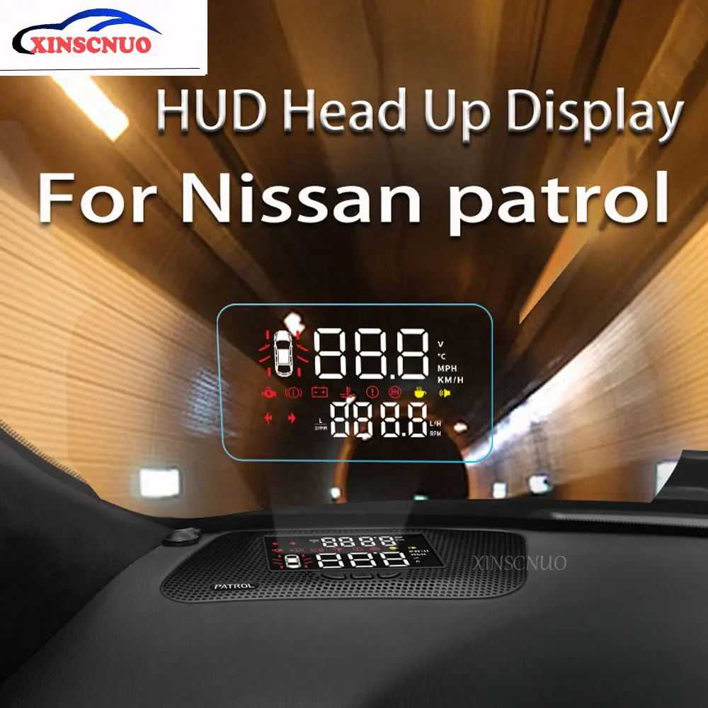 XINSCNUO OBD Auto HUD Head Up Display Jaoks Nissan patrol 2010-2016 2017 2018 2019 OBD2 head-up display