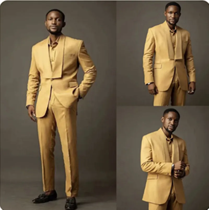 Kohanda Üks Nupp Pulm Tuxedos Meeste Ülikond Kaks Tükki Ametliku Äri MensJacket Pintsak ( Jakk+Püksid+Pael) D302