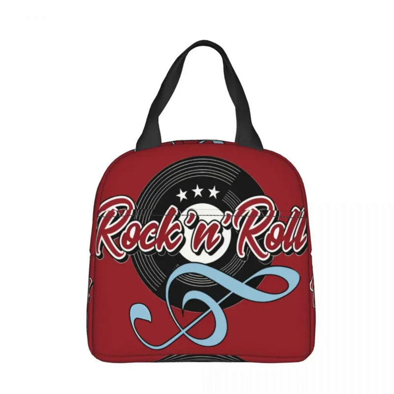 Sokk-Hop Pidu Isoleeritud lõuna-Vintage kott Rockabilly Rock And Roll Naised, Lapsed, Külmik Kott Termilise Kaasaskantav Lunch Box Ice Pack