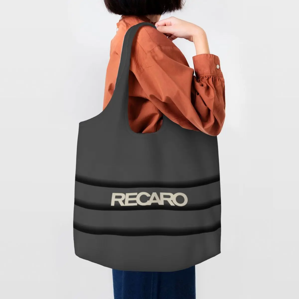 Recaros Logo Toidukaubad Shopping Tassima Kotid Naiste Mood Lõuend Shopper Õlakott, Suur Võimsus Kott Fotograafia Käekott