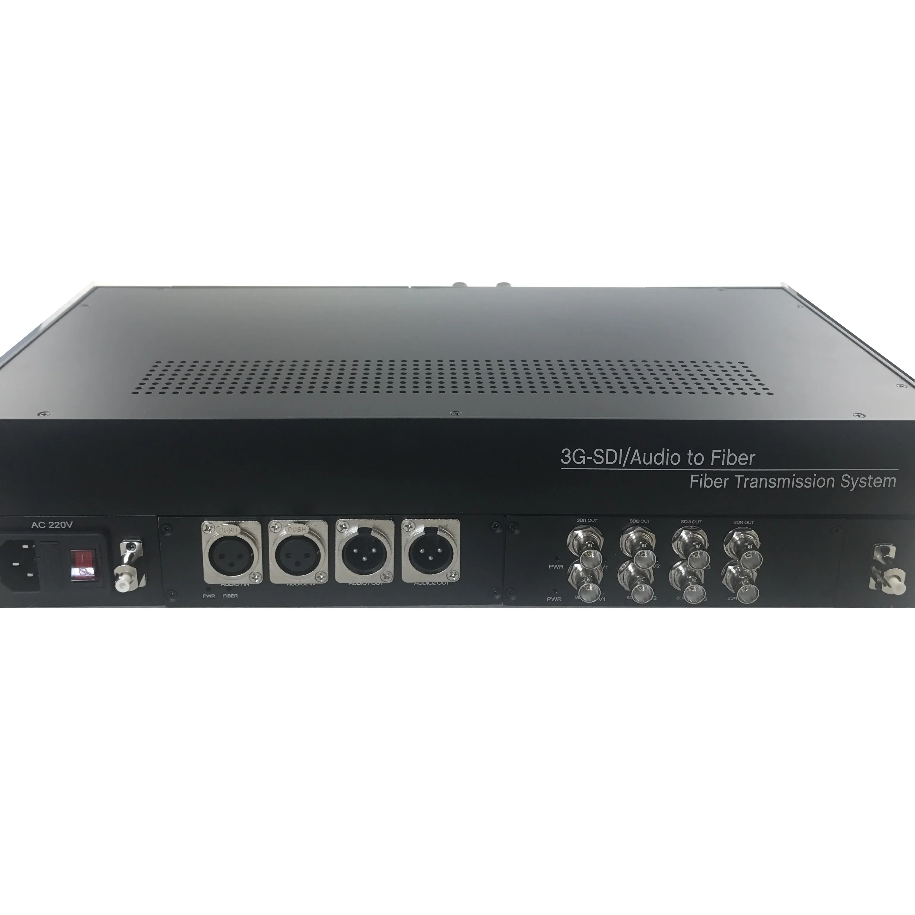3g-sdi/hd-sdi üle fiber converter 4 kanalit sdi video/xlr audio et ühe fiber