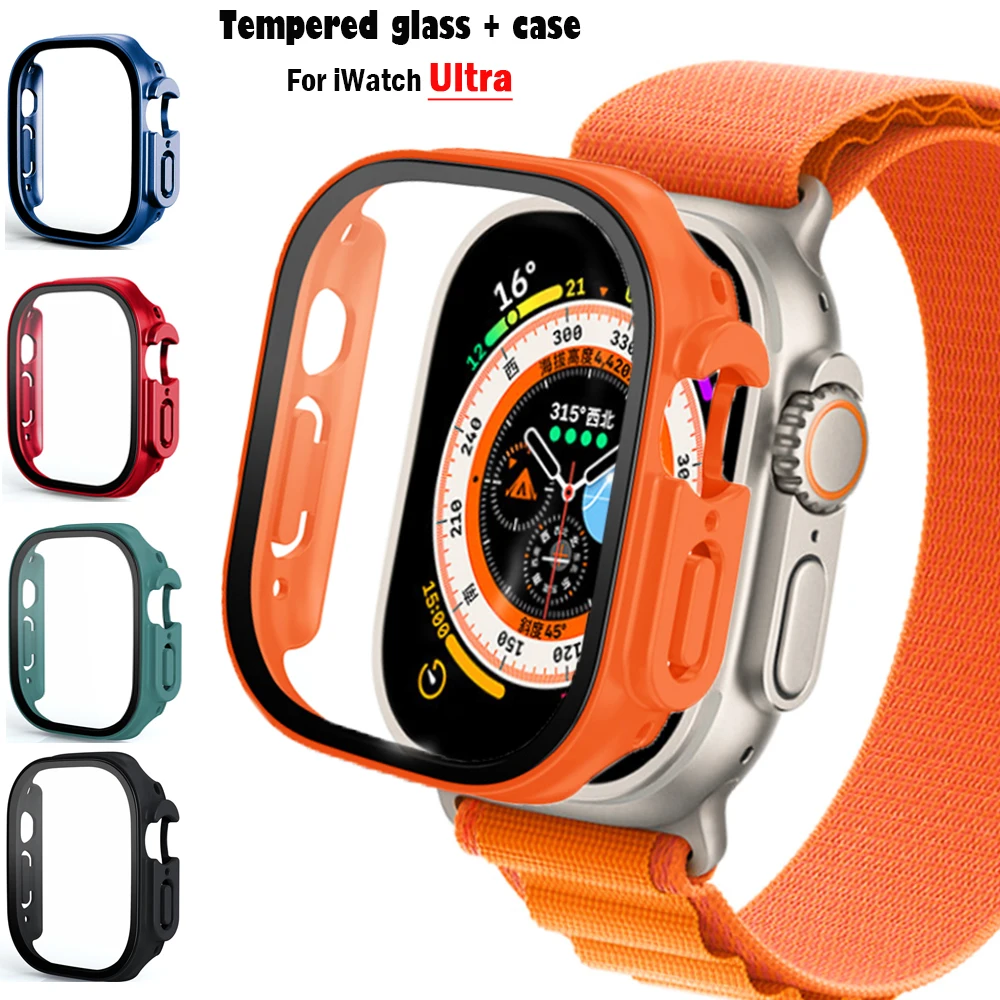 Klaas+Puhul Apple Vaadata Ultra 2 49mm rihm smartwatch PC Bumper+Ekraani Kaitsekile Karastatud Kate iwatch bänd Tarvikud