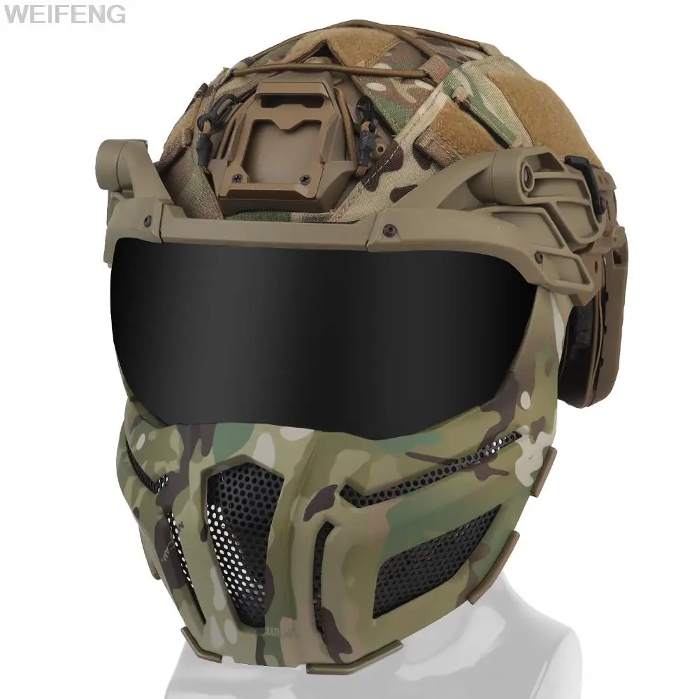 Taktikaline Kiiver Full Face Mask, Kaitseprillid Sõjalise Airsoft KIIRE Kiivri Kate Pildistamise Jahindus Tarvikud