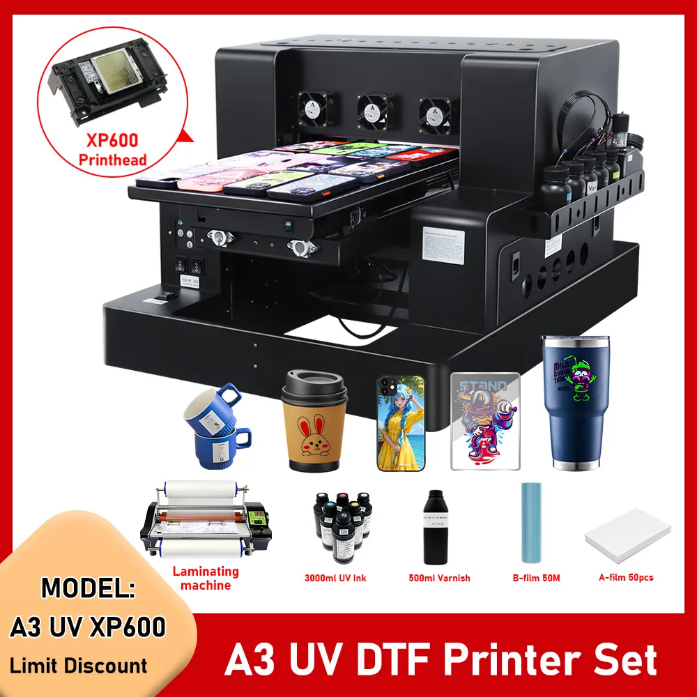 A4 A3 UV Printer XP600 Prindipea Avatava UV Printer Lakk A4 A3 UV DTF Printer Kleebis Telefoni Puhul Pudel Akrüül-Pliiatsid