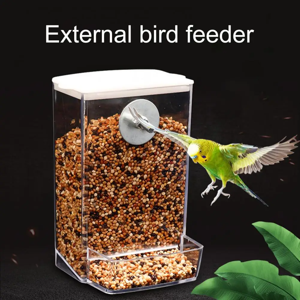 Lindude Toitmine Box Suure Võimsusega Lindude Toidu Dispenser Papagoi Kanaari Conure Finch Toidu Mahuti
