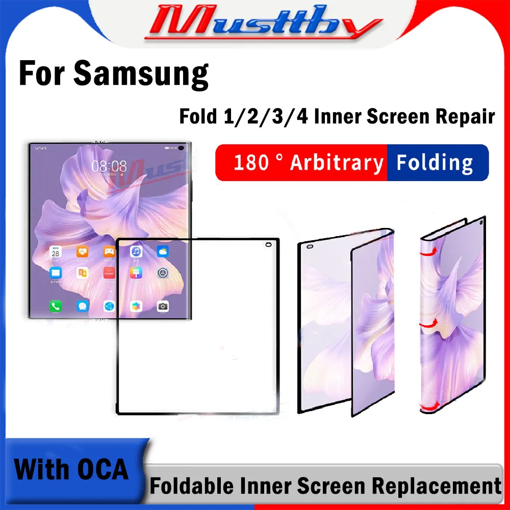 Musttby OEM Paindlik Ees Sisemine Klaas+OCA Samsung Galaxy Z Murra 2 3 4 LCD Dispaly Touch Ekraani Pehme Kile Remondi Asendamine