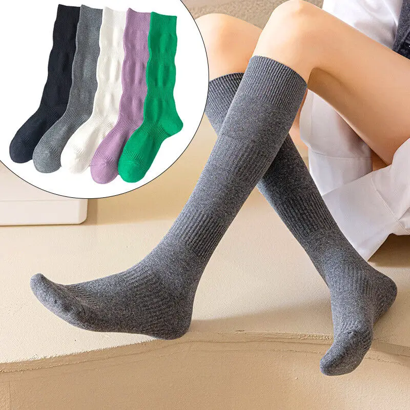 Naiste säärised Tüdrukute Sokid Uus Mood Üle Põlve Sukad Puuvill Reie Kõrge Rõhu JK Lolita Y2K Pikk Elastne Sokid 1Pair