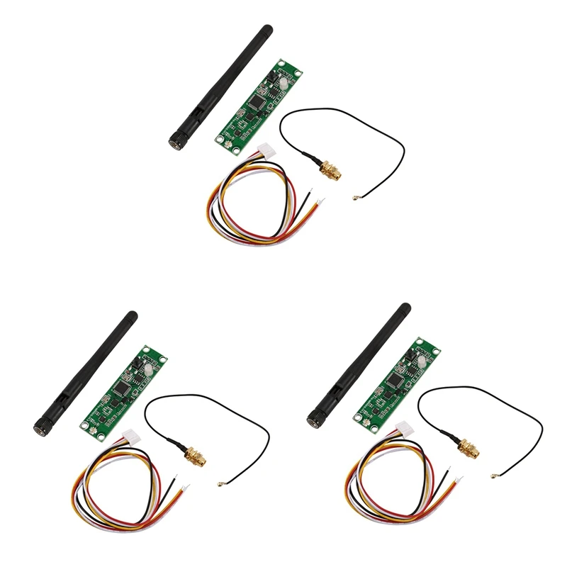 3X DMX512 2.4 G LED Traadita Light Moodul Led PCB-Saatja-Vastuvõtja Koos Töötleja Antenn