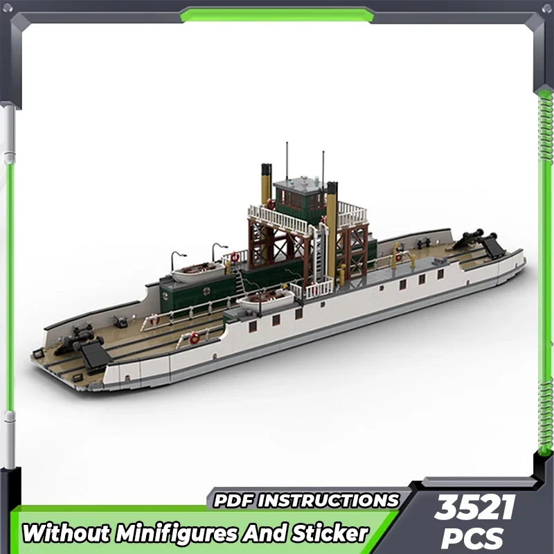 Kes ehitustellised Sõjalise Mudel Raudtee-Praami Transport Laeva Tehnoloogia Modulaarne Plokid Kingitus Jõulud Mänguasi DIY Komplekt Kokkupanek
