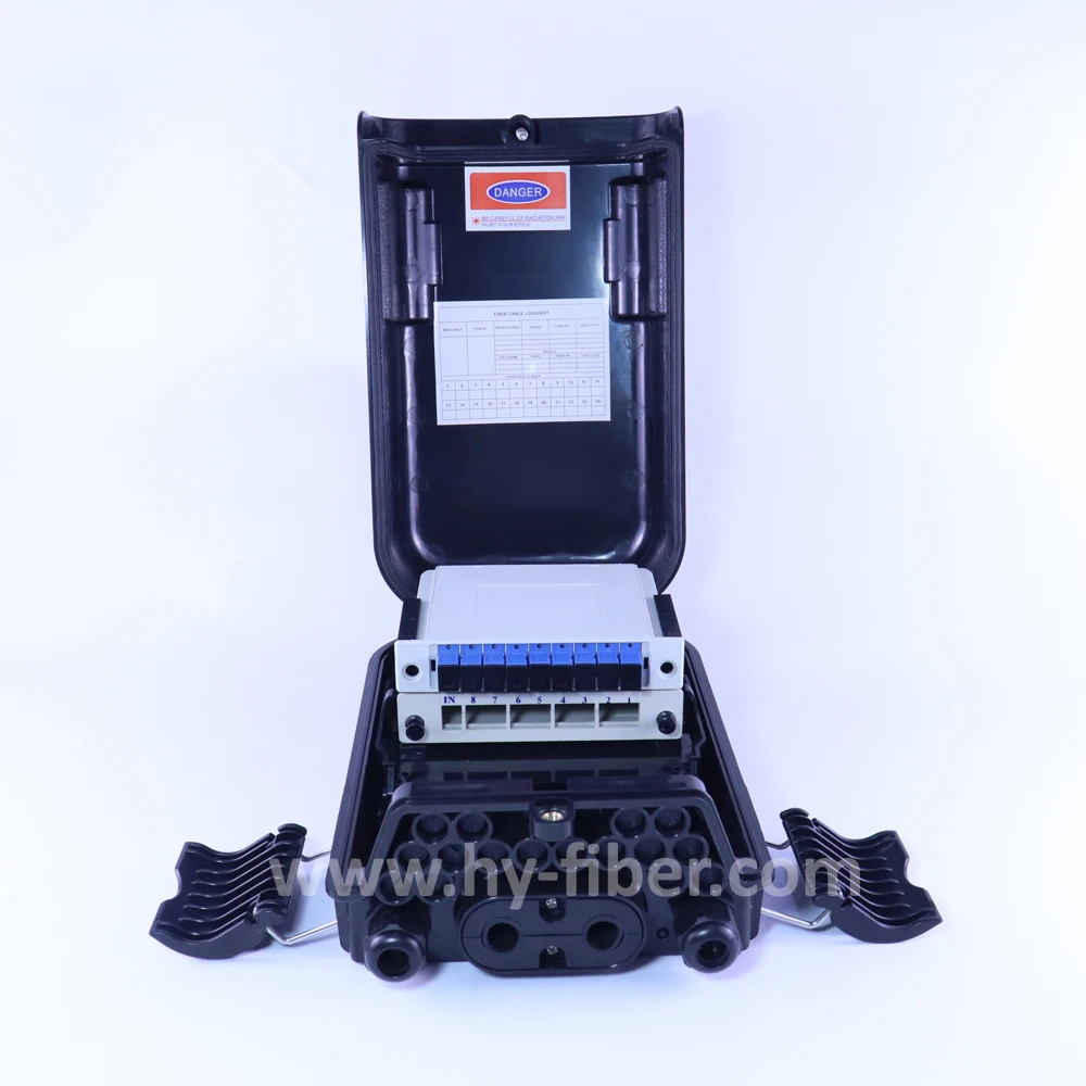 16 Port FTTH Terminali Kasti PLC Splitter Distribution Box HY-20-T16E