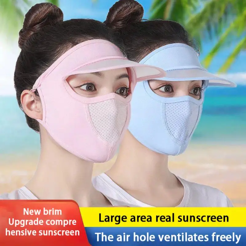 Suvel Päikesekreemi Jää Silk Mask UV Kaitse Nägu Katta Päikesekaitsetoodete Loor Näo Nokk Väljas Jalgrattasõitu päikesekaitse Kübarad, Mütsid
