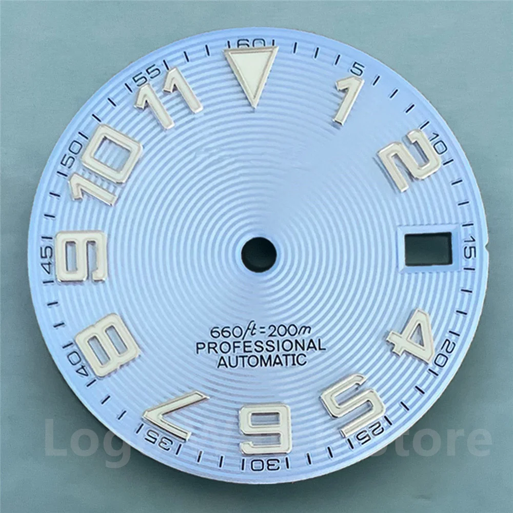 Texture Dial Nh35 Roheline Helendav 28.5 mm Sobib NH35/36 Mehaaniline Liikumine Valib Texture Dial jaoks Nh35 S Logo Watch Remont