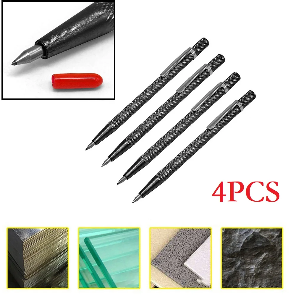 4tk Metallist Plaatide Lõikamine Pen Keraamiline Klaas Scribing Pen Märgis Graveerimine Pen Keraamiline Puidu Nikerdamiseks Lõikamine Pen lõikeriistaks