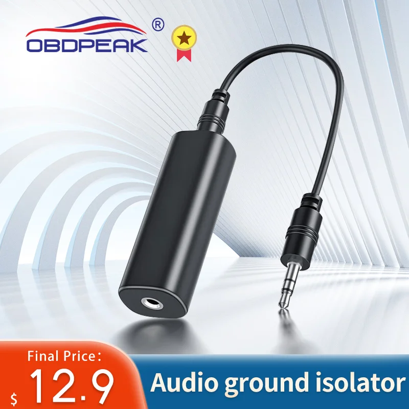 Kõneleja Joon 3,5 mm Aux Audio Noise Filter Ground Loop Müra Isolaator Kõrvaldada Auto Stereo Audio Süsteem OBDPEAK