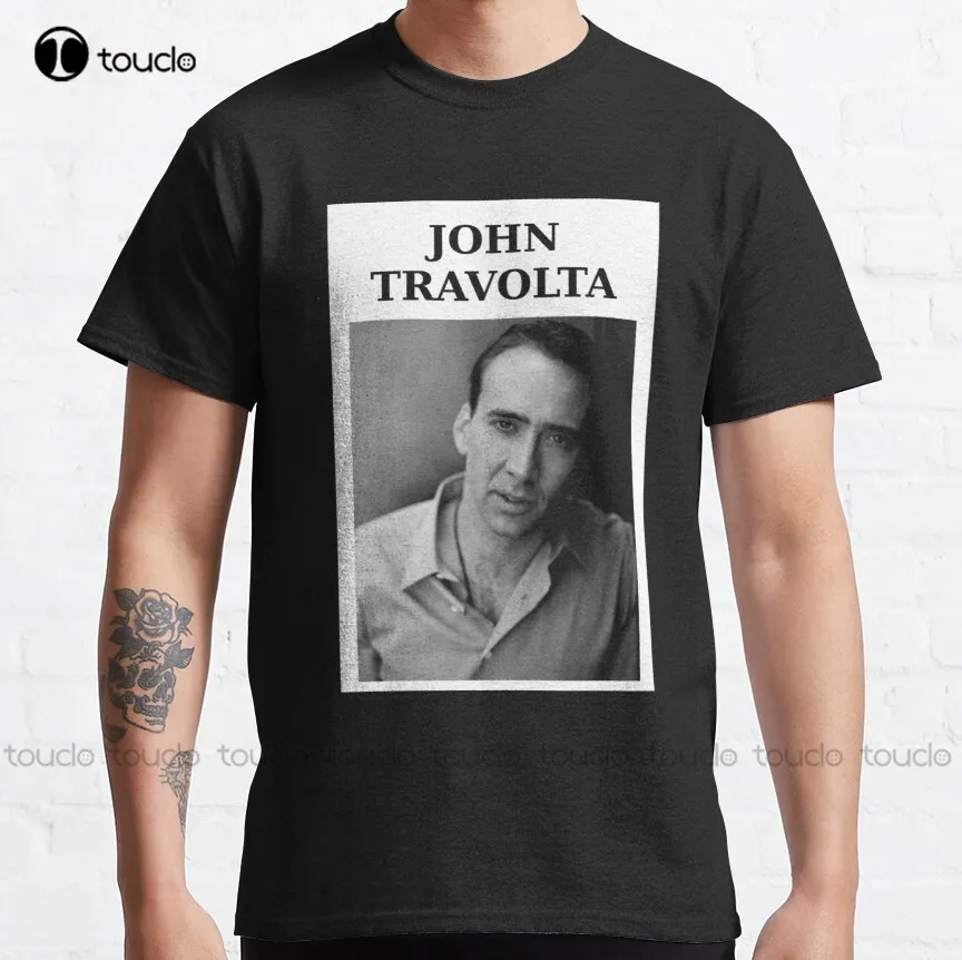 Nicolas Travolta --- John Cage --- Wtf Klassikaline T-Särk Meeste Disainer Särgid Fashion Loominguline Vaba aja veetmise Naljakas T-Särgid Xs-5Xl Uus