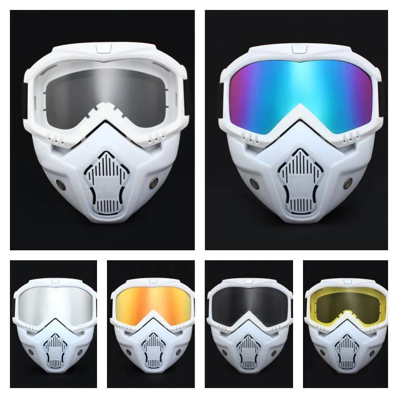 Jalgrattasõit Mask Mootorratta Kaitseprillid Tactical Sports Full Face Mask Airsoft Paintball Väljas Ski Värvi Objektiivi Klaasid QG262S