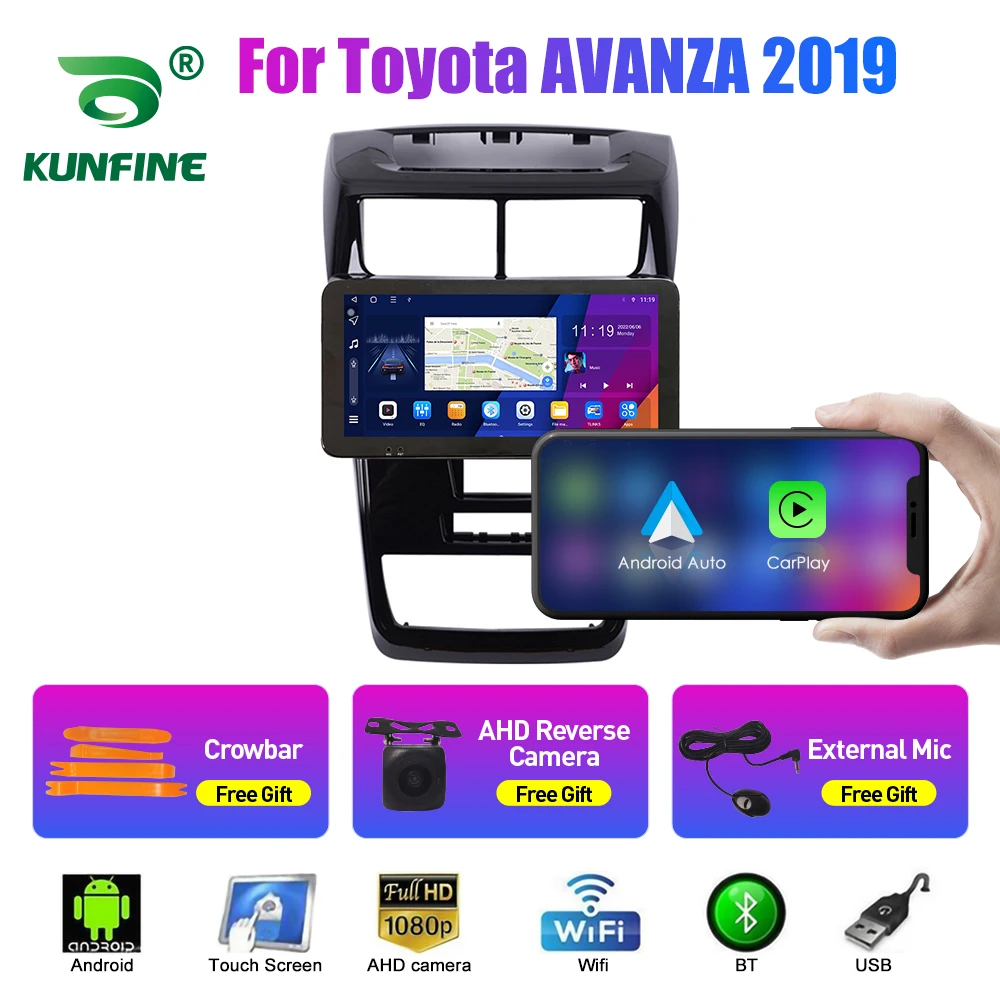 10.33 Tolline autoraadio Toyota AVANZA 2019 2Din Android Okta Core Car-Stereo-DVD-GPS-Navigation-Mängija QLED Ekraani Carplay