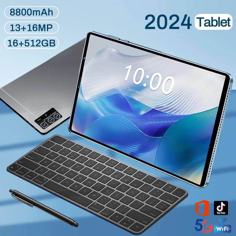 2024 Originaal Android Tablet 10.1 Tolline Pro 14 Snapdragon 845 Tabletid 16+512 GB Klaviatuur 5G SIM-Kaart või WIFI-Ülemaailmne Tablette