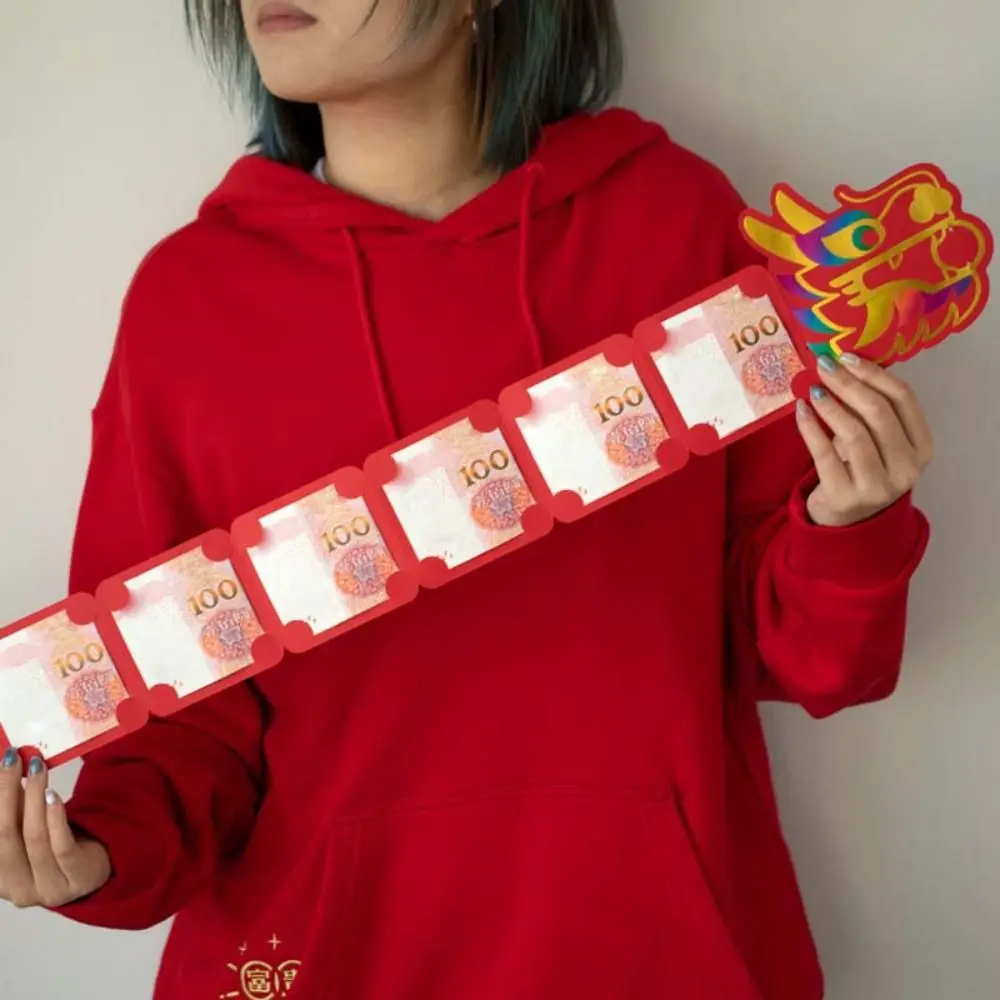 Peokutset Kokkuklapitavad Punane Ümbrik, Raha Pakkimis Kott Laser Peace Dragon Hiina Uue Aasta Kaunistused Hongbao