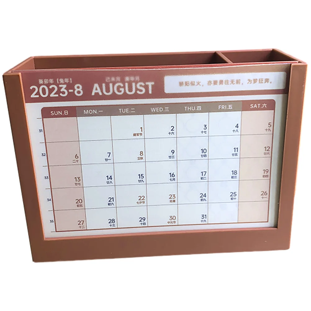 Laua Kalender Desktop Kalendrid, Kaunistada Alalise Plastist Laua Dekoratiivsed Pliiatsi Omanik Office