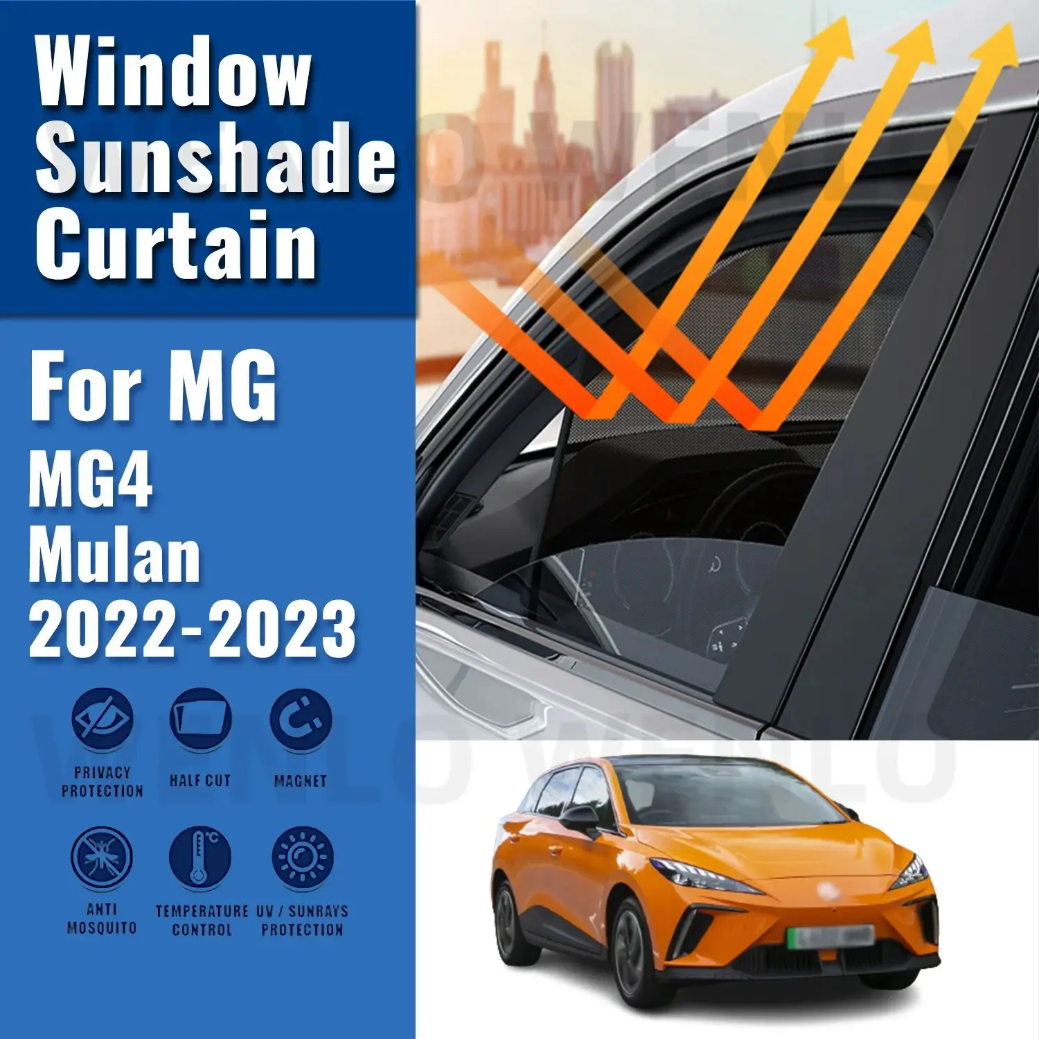 MG MG4 Mualn 2022-2023 Magnet Auto Päikesevarjud Ees Taga Esiklaas Pime Kardin Beebi Külje Akna Päikese Vari Visiir
