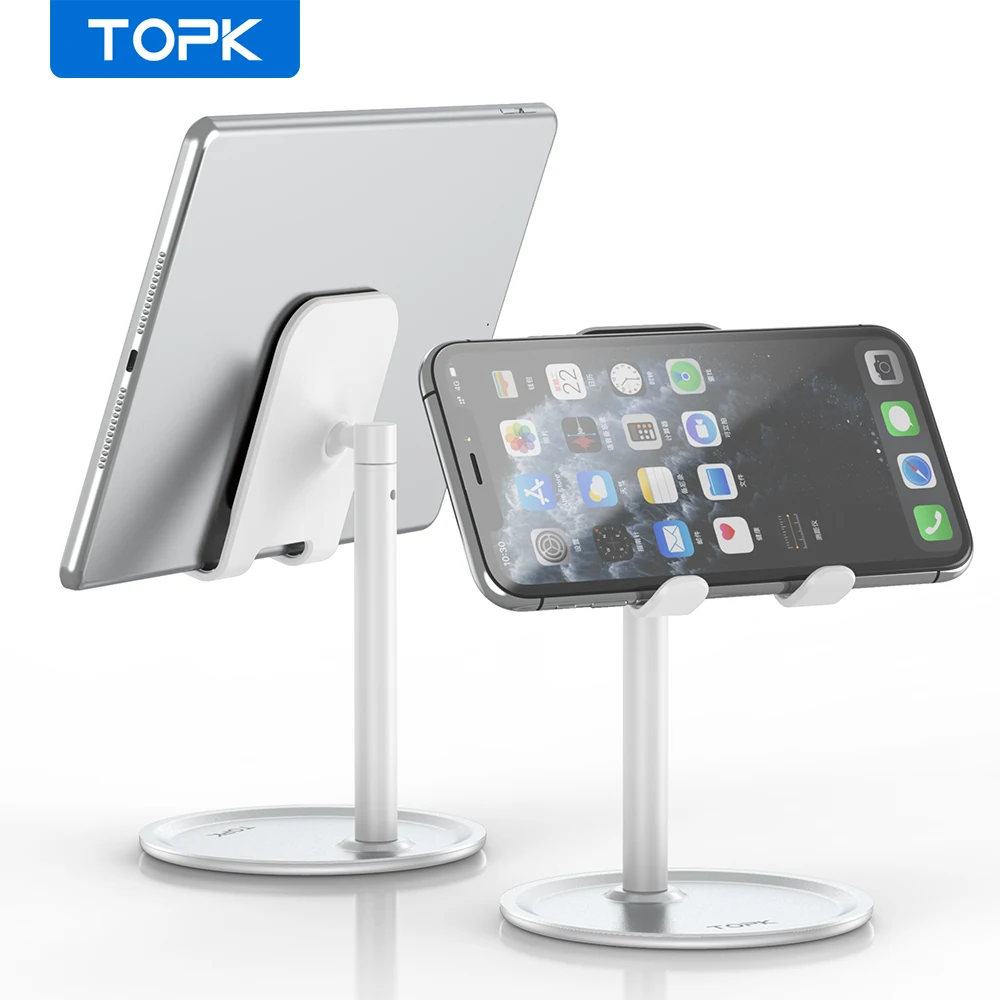 TOPK Reguleeritav Tablett Mobiiltelefoni Desktop Telefon Stand For IPad Tablet Laua Omanik iPhone xiaomi Mobiiltelefoni Omanik