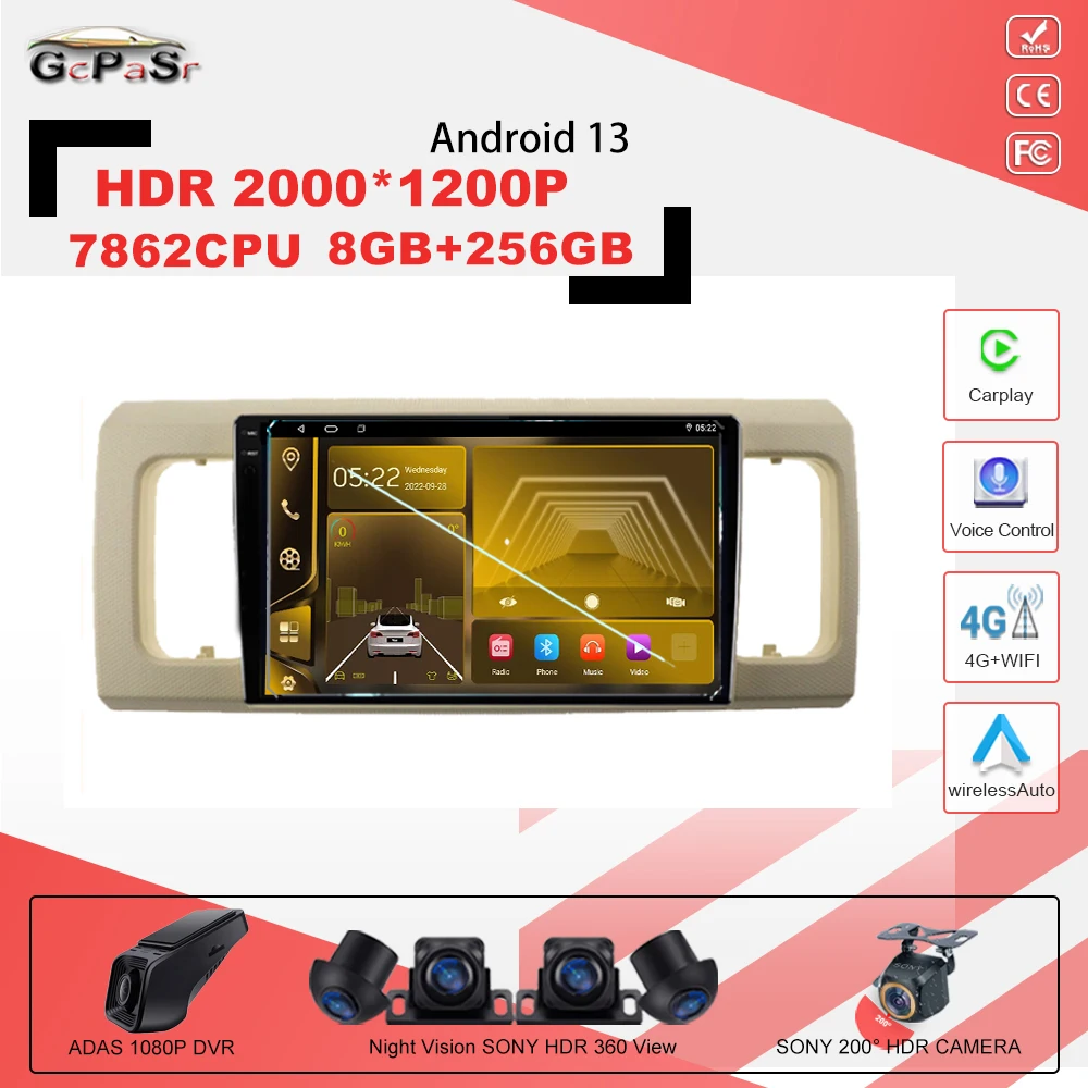 Android 13 7862CPU Jaoks Suzuki Alto 8 Turbo RS 2014-2021 Auto Raadio GPS Navigation QLED Auto juhtseade HDMI HIFI DSP Stereo CarPla