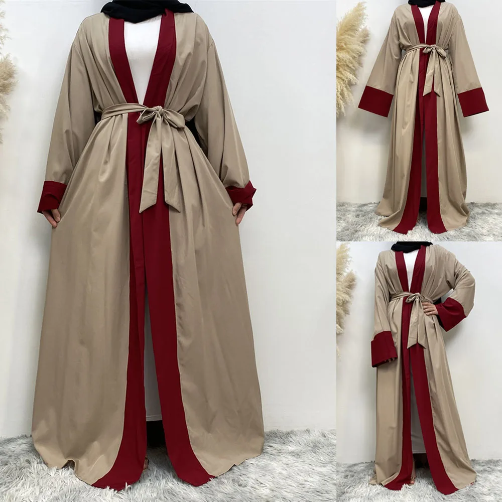 Ramadan Tahke Avatud Abaya Naised Lähis-Idas Moslemite Mood Kimono Dubai Türgis Islam Kleit Abayas Naiste Kampsun Rüü Femme