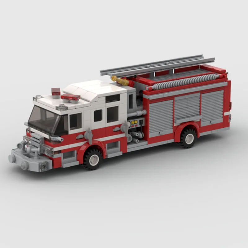Uus KES-156284 Fire Truck - Tulekahju Pump Veoauto City Sõidukite 422pcs Lapsed ehitusplokk Mänguasjad DIY Häid Jõule Sünnipäeva Kingitus