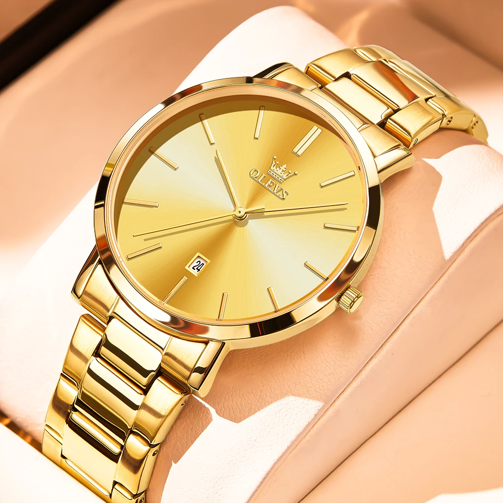 OLEVS TY701 Uus Meeste Quartz Watch Fashion Roostevabast Terasest Veekindel 30m Vaadata Esialgse Kalendri Luksus Äri Reloj Hombre