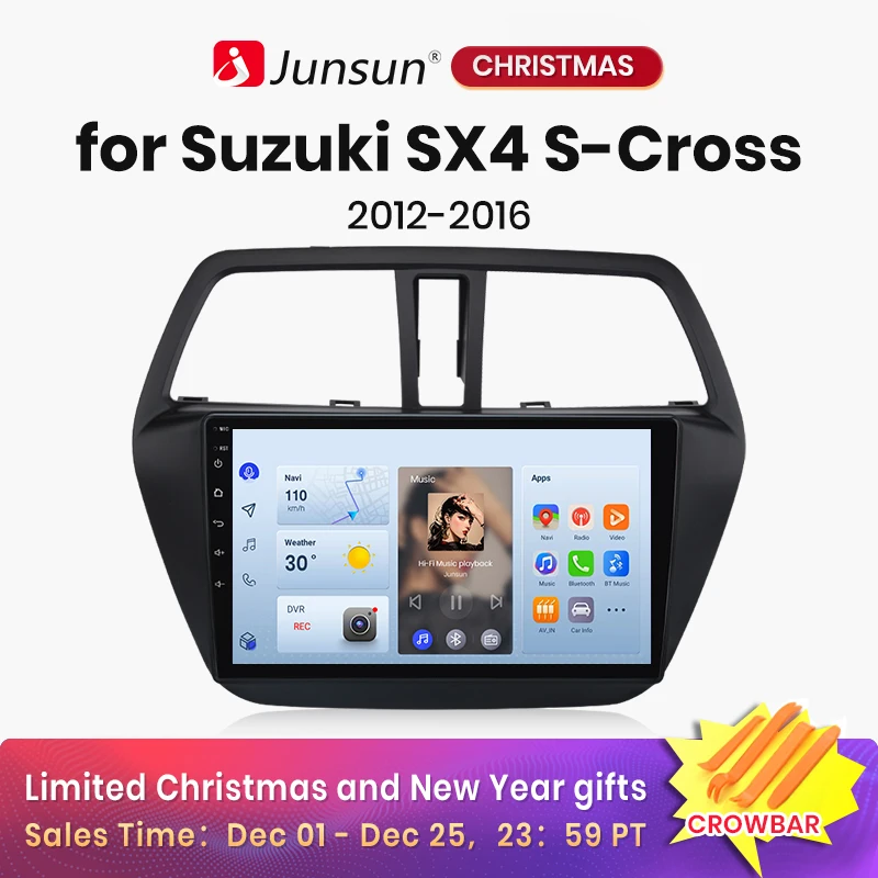 Junsun Traadita CarPlay Android Auto Raadio Suzuki SX4 2 S-Cross 2012 - 2016 Auto Multimeedia Mängija, GPS-i 2 din autoradio