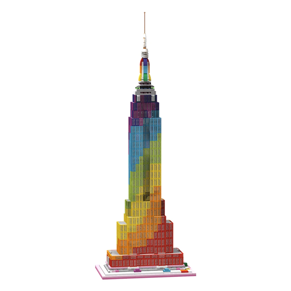 Kes Värvikas Empire State Building Mudel DIY Plokid 21046 New York antennimasti Suveniiride Telliskivi Mänguasi Haridus Kingitus Täiskasvanud Lapsed