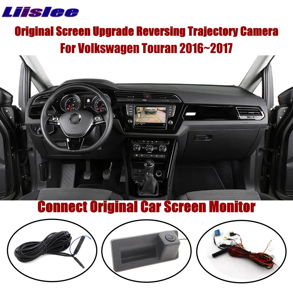 Auto Rearview Tagumine Kaamera VW Touran (5T) 2015-2023 MQB MIB Süsteemi Originaal Ekraani Dünaamiline Trajektoori Parkimine Read