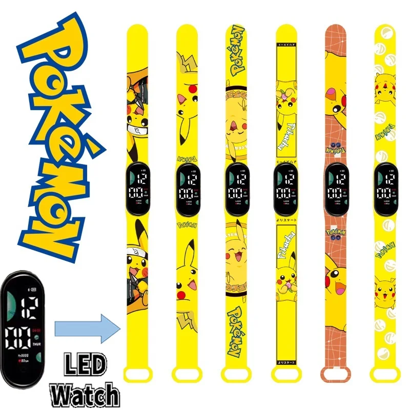 Uus Pokemon Lapse Watchs Anime Pikachu Cartoon Digitaalne Elektrooniline LED Õpilane Silikoon Käepael Lapsed Puzzle Mänguasjad Vaadata Kingitused