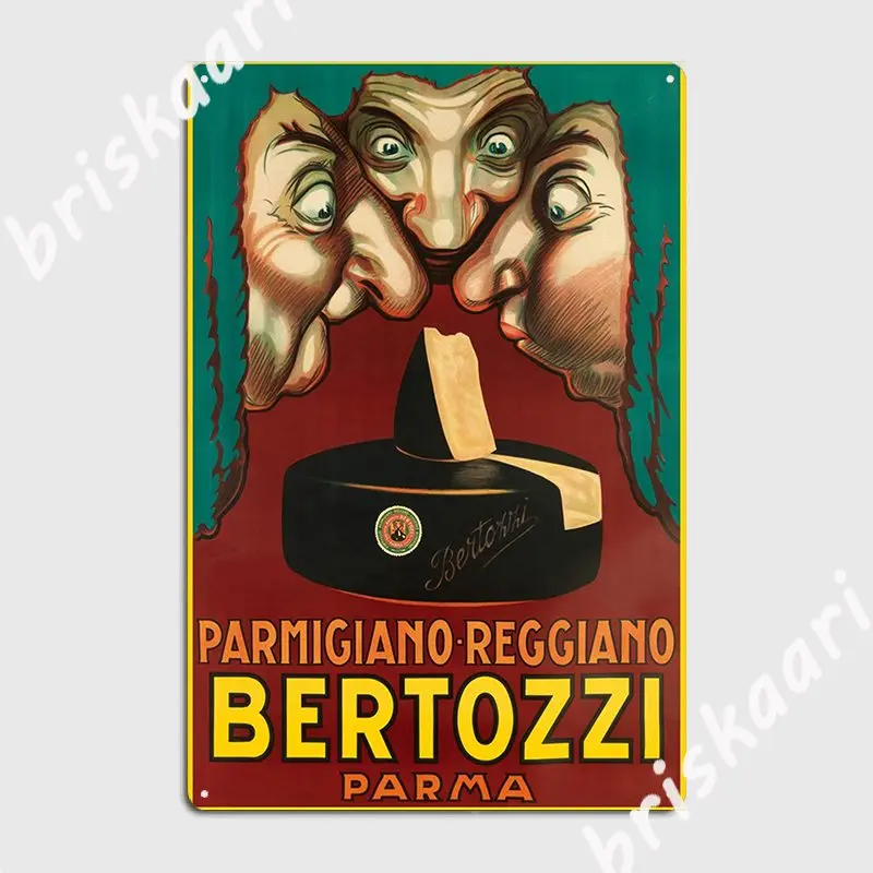 Bertozzi Itaalia Juust Vintage Toidu Plakat Metallist Tahvel Plakat, Pubi, Klubi, Baar Wall Decor Naljakas Tina Märk Plakat