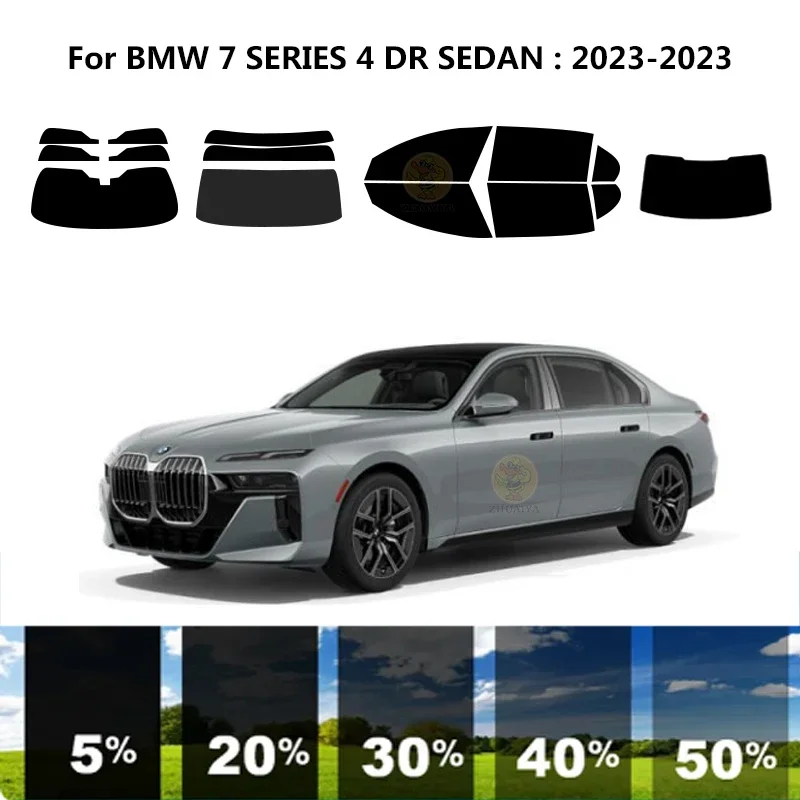 Precut nanoceramics auto UV Aknas Tint Kit Auto Akna Film BMW 7-SEERIA G11/G12 4 DR SEDAN 2023-2023