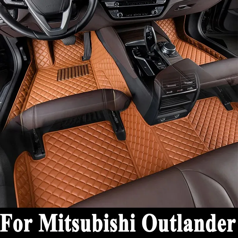 Mitte-hübriid Sõiduk Auto Põranda Matt Mitsubishi Outlander GM 2022 2023 5seat Nahast Padjad Auto Matid Alfombrillas Auto Tarvikud